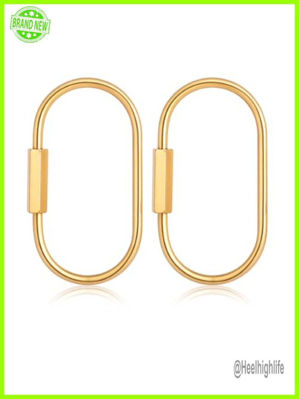2PCS Metal Screw Lock Keyring Keychain for Bag Charms